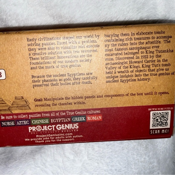 TRUE GENIUS PHAROAH'S TOMB WOOD BRAINTEASER PUZZLE BOX - U. BRAND NEW IN BOX! - Picture 11 of 16